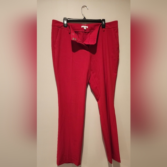 NY&CO Vibrant Straight Leg Red Pants